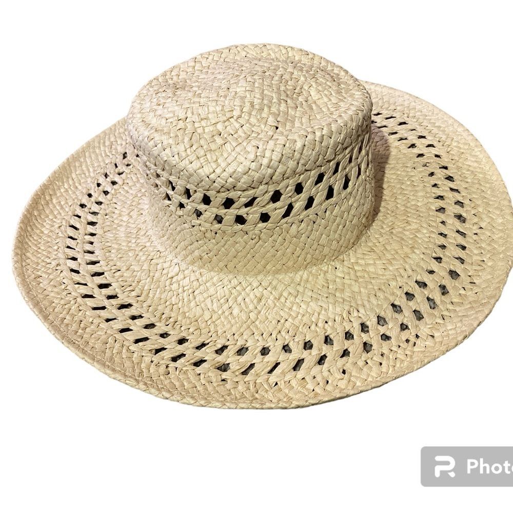 Universal Thread  Wide Brim Straw Women's Summer Hat Beach Vacation Coastal